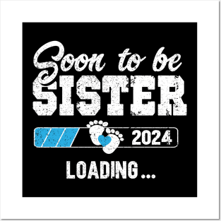 Soon to be sister 2024, announcement outfit pregnancy idea Posters and Art